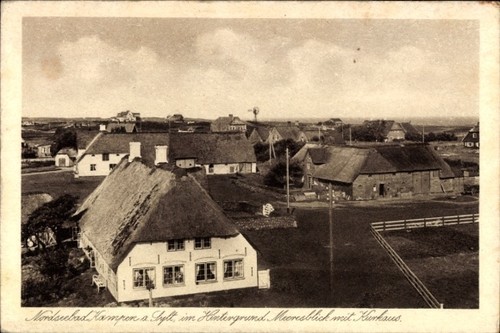 Kampen auf sylt nordseebad - ak,