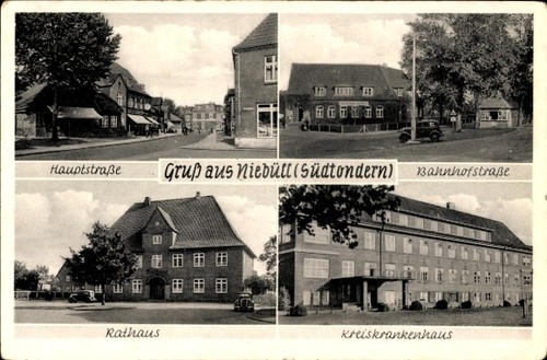 Niebüll nordfriesland - ak,