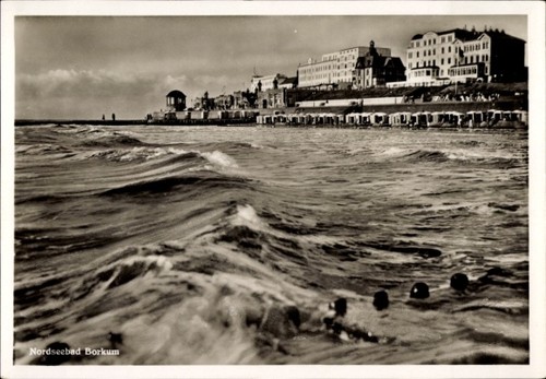 Nordseebad borkum in - ak,