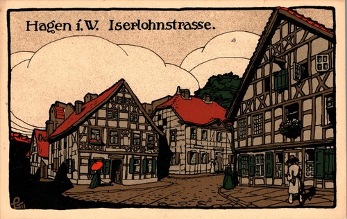 Gruss aus hagen steindruck - ak,